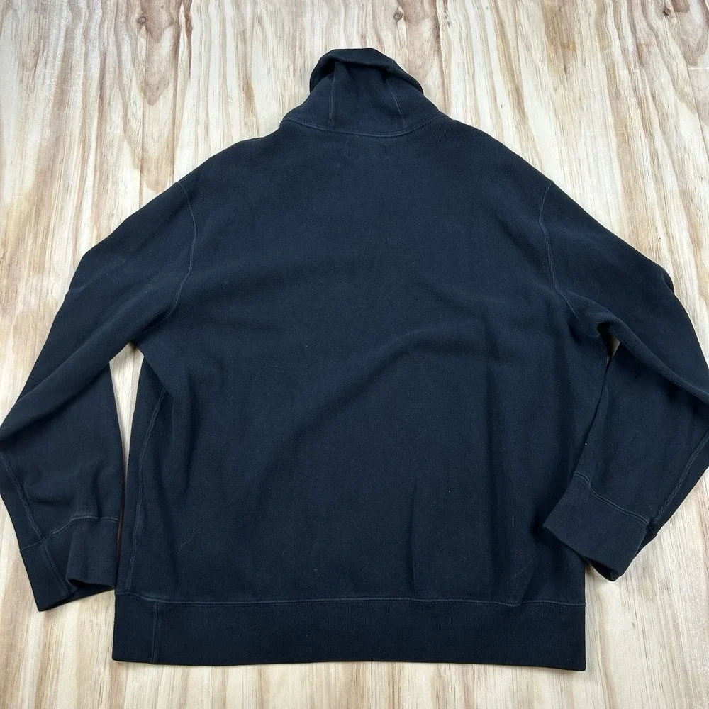 Polo Ralph Lauren Men's 2XL Black Luxury Jersey Shawl Collar Pullover Sweater